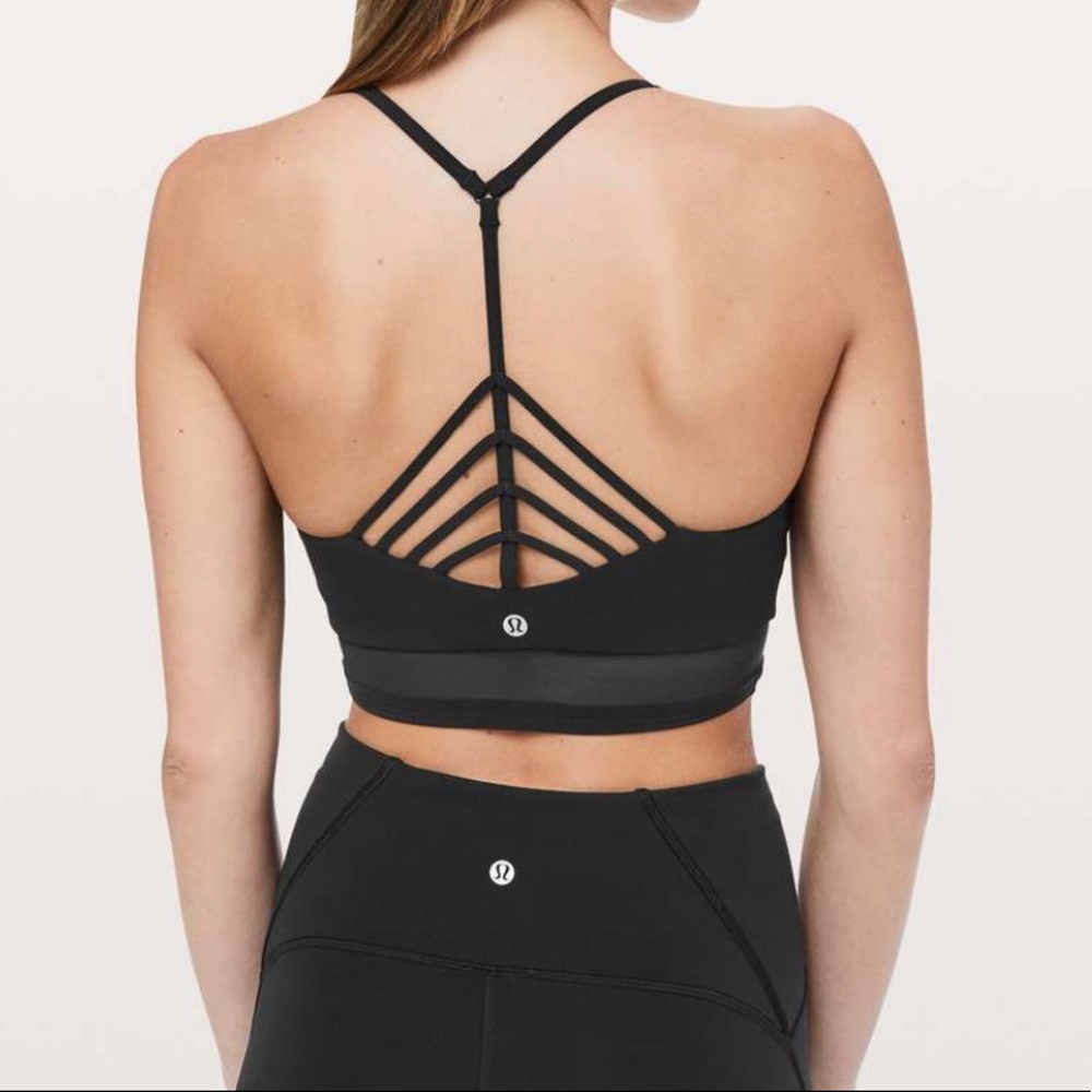 Lululemon Get Strappy Bra, Color: Black, Size: 6